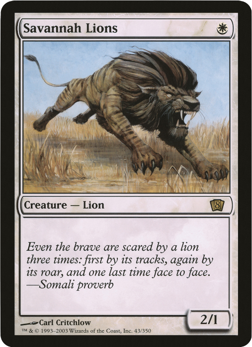 Savannah Lions (Oversized) [Eighth Edition Box Topper] 