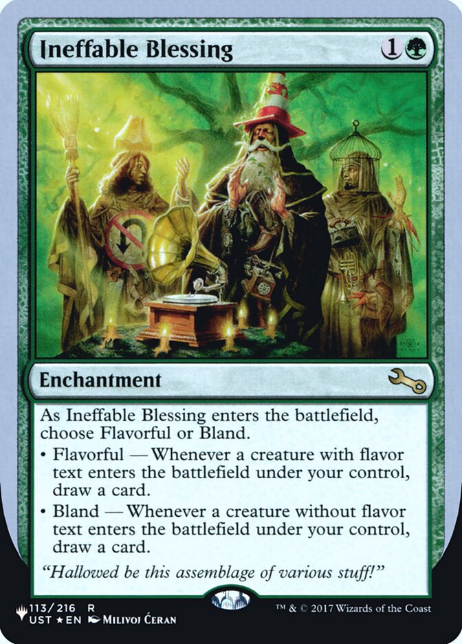 Ineffable Blessing (Flavorful) (Unfinity Foil Edition) [The List] 