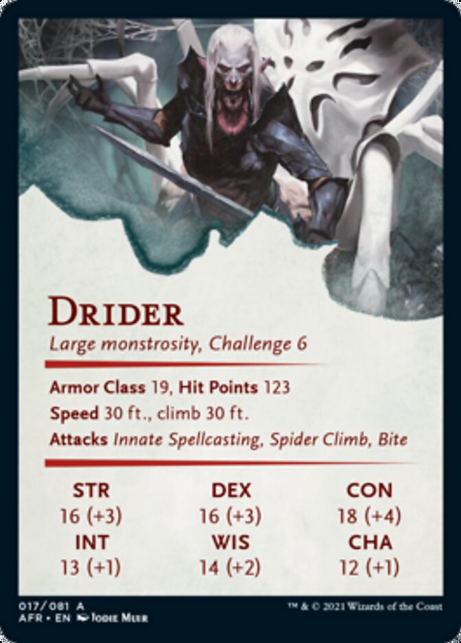 Drider Art Card [Dungeons &amp; Dragons: Adventures in the Forgotten Realms Art Series] 