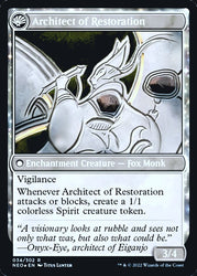 The Restoration of Eiganjo // Architect of Restoration [Kamigawa: Neon Dynasty Prerelease Promos] 