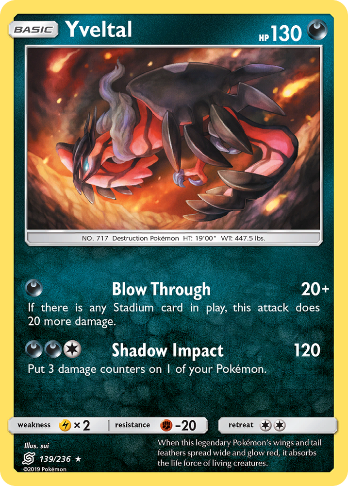 Yveltal (139/236) [Sun &amp; Moon: Unified Minds] 