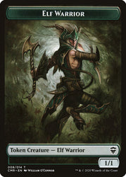 Elf Warrior // The Monarch Double-Sided Token [Commander Legends Tokens] 