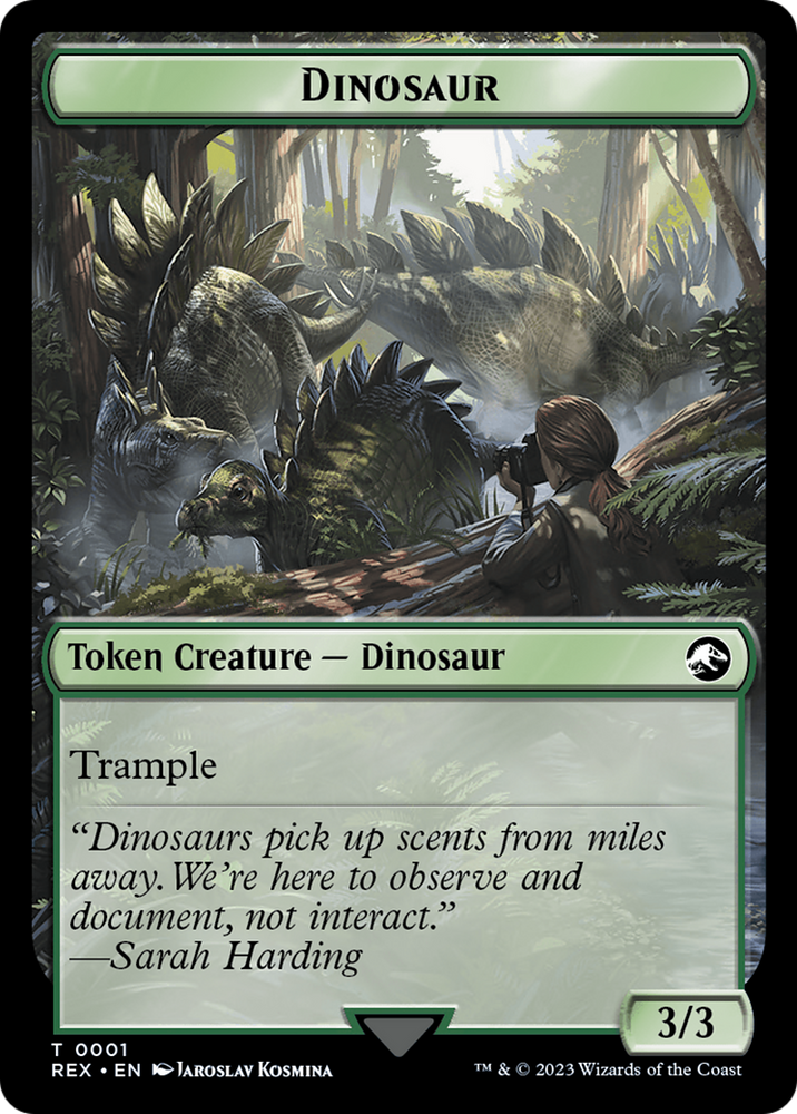 Copy // Dinosaur (0001) Double-Sided Token [The Lost Caverns of Ixalan Tokens] 