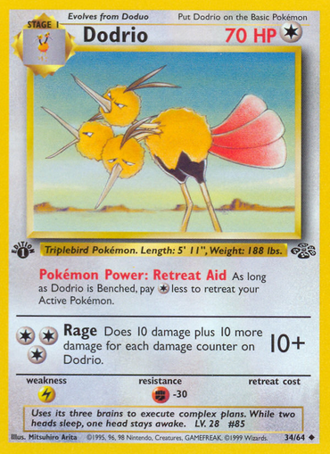 Dodrio (34/64) [Jungle 1st Edition] 