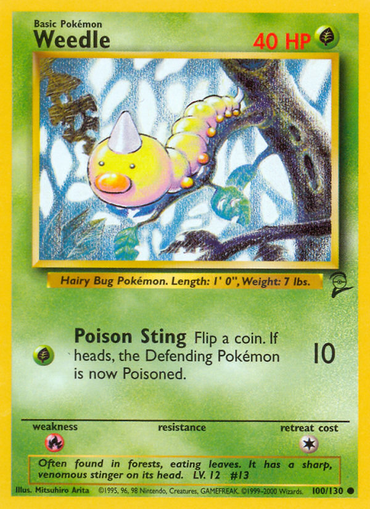 Weedle (100/130) [Base Set 2] 