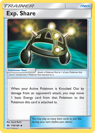 Exp. Share (118/149) [Sun &amp; Moon: Base Set] 