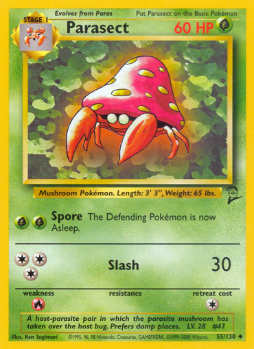 Parasect (55/130) [Base Set 2] 