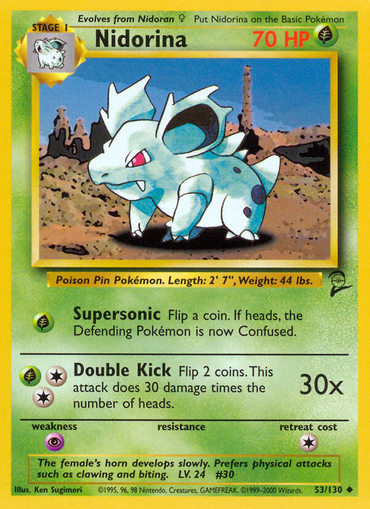 Nidorina (53/130) [Base Set 2] 