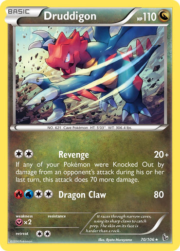 Druddigon (70/106) (Cosmos Holo) (Blister Exclusive) [XY: Flashfire] 