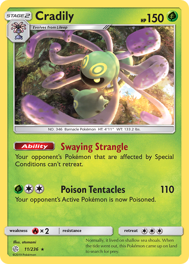 Cradily (11/236) [Sun &amp; Moon: Cosmic Eclipse] 