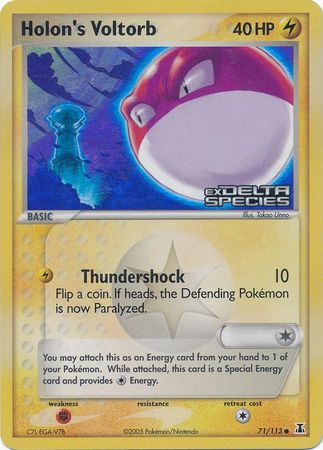 Holon's Voltorb (71/113) (Stamped) [EX: Delta Species] 
