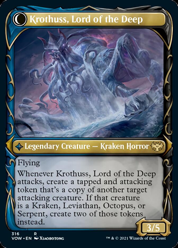 Runo Stromkirk // Krothuss, Lord of the Deep (Showcase Fang Frame) [Innistrad: Crimson Vow] 