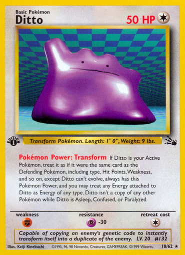 Ditto (18/62) [Fossil 1st Edition] 