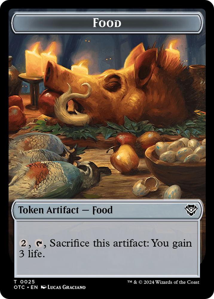 Assassin // Food Double-Sided Token [Outlaws of Thunder Junction Commander Tokens] 