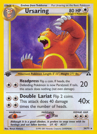 Ursaring (34/75) [Neo Discovery 1st Edition] 