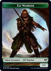Elf Warrior // Icy Manalith Double-Sided Token [Kaldheim Tokens] 
