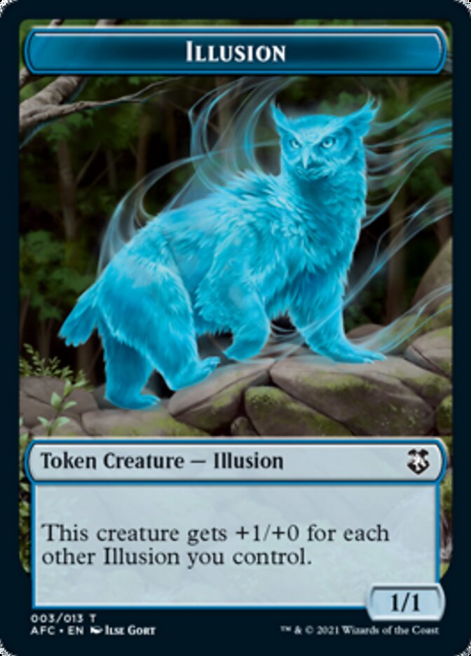 Illusion // Skeleton Double-Sided Token [Dungeons &amp; Dragons: Adventures in the Forgotten Realms Commander Tokens] 