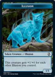 Illusion // Skeleton Double-Sided Token [Dungeons &amp; Dragons: Adventures in the Forgotten Realms Commander Tokens] 