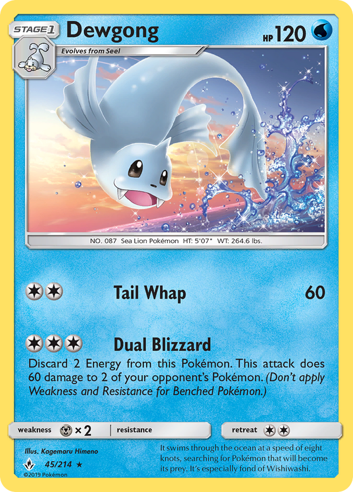 Dewgong (45/214) [Sun &amp; Moon: Unbroken Bonds] 