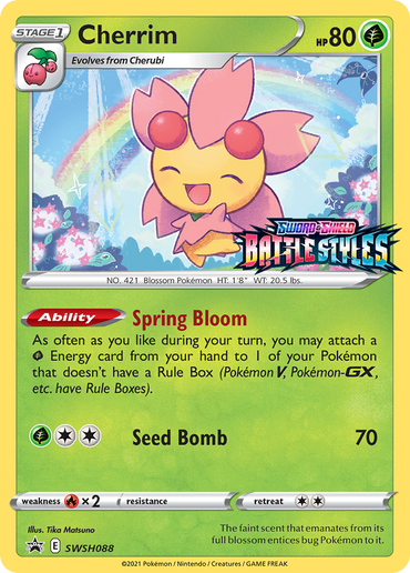 Cherrim (SWSH088) (Prerelease Promo) [Sword &amp; Shield: Black Star Promos] 