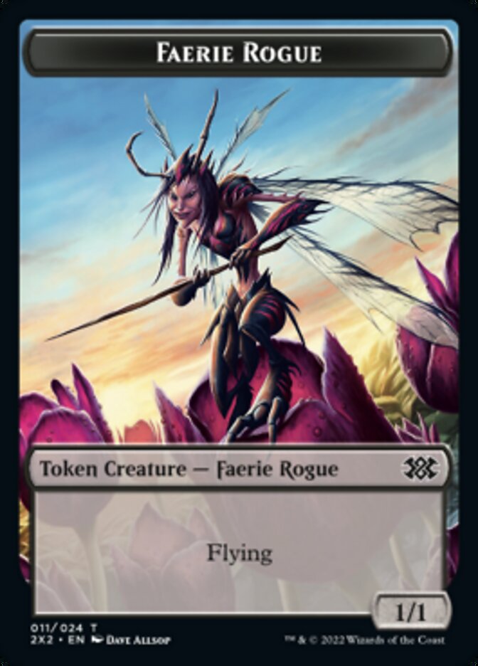 Faerie Rogue // Vampire Double-Sided Token [Double Masters 2022 Tokens] 