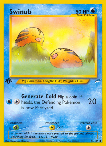 Swinub (84/105) [Neo Destiny 1st Edition] 