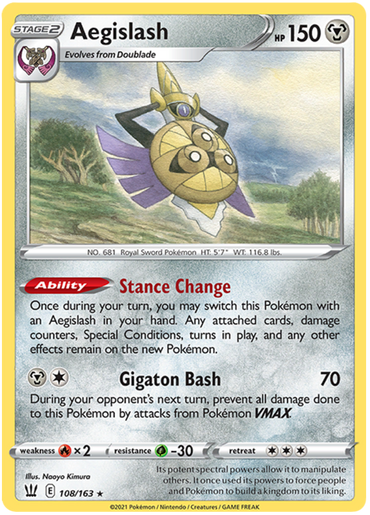 Aegislash (108/163) [Sword &amp; Shield: Battle Styles] 
