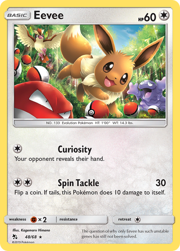 Eevee (48/68) [Sun &amp; Moon: Hidden Fates] 
