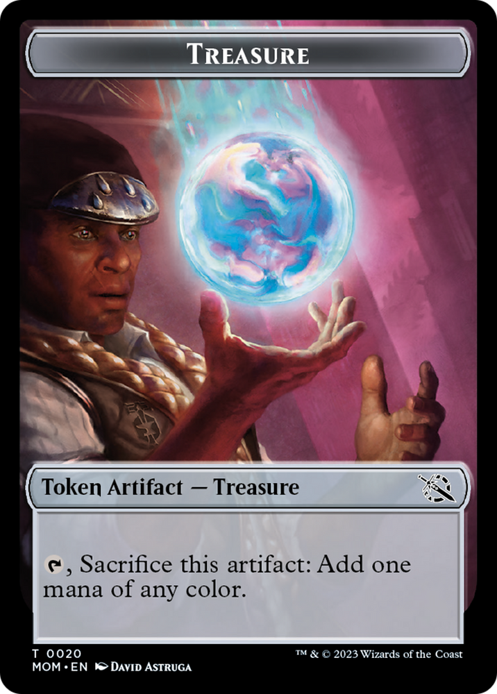 Treasure (20) // Spirit (13) Double-Sided Token [March of the Machine Tokens] 