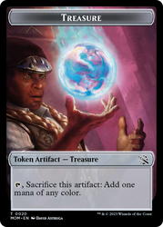Spirt (9) // Treasure Double-Sided Token [March of the Machine Commander Tokens] 