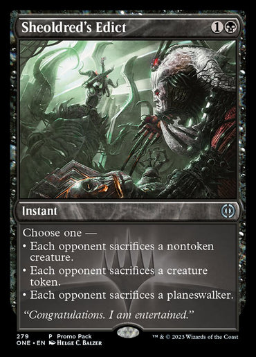 Sheoldred's Edict (Promo Pack) [Phyrexia: All Will Be One Promos] 