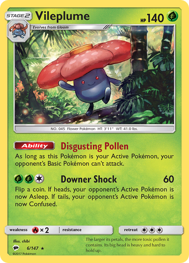 Vileplume (6/147) [Sun &amp; Moon: Burning Shadows] 