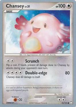 Chansey LV.31 (76/123) (Bliss Control - Paul Atanassov) [World Championships 2008] 