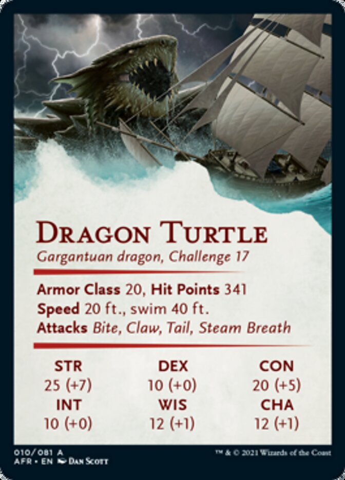 Dragon Turtle Art Card [Dungeons &amp; Dragons: Adventures in the Forgotten Realms Art Series] 