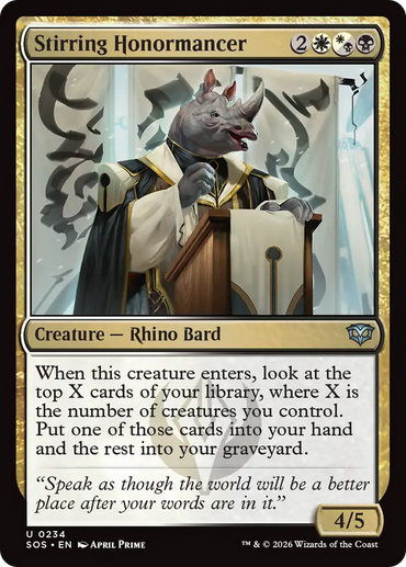 Stirring Honormancer [Secrets of Strixhaven]