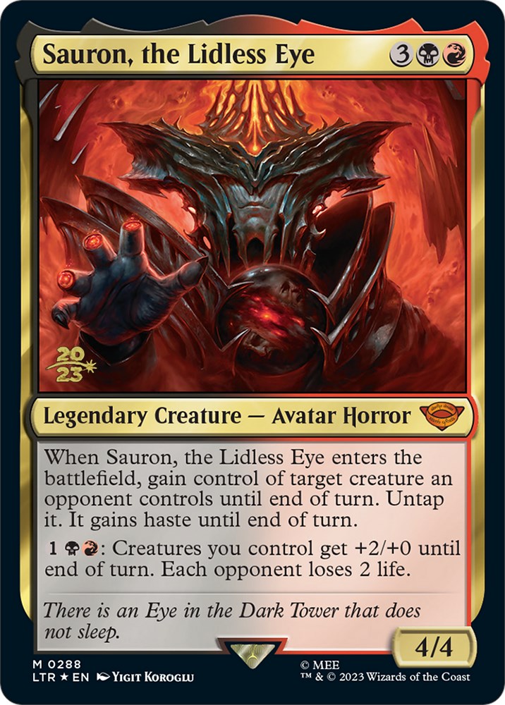 Sauron, the Lidless Eye [The Lord of the Rings: Tales of Middle-Earth Prerelease Promos] 
