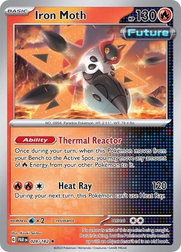 Iron Moth (028/182) (Cosmos Holo) [Scarlet &amp; Violet: Paradox Rift] 