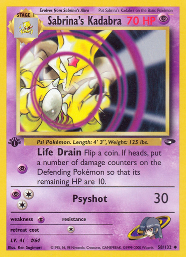 Sabrina's Kadabra (58/132) [Gym Challenge 1st Edition] 