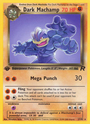 Darth Machamp (27/82) [Team Rocket 1st Edition] 