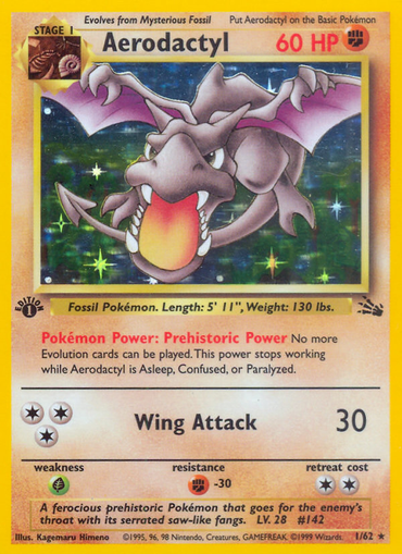 Aerodactyl (1/62) [Fossil 1st Edition] 