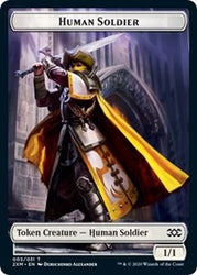 Human Soldier // Wurm (029) Double-Sided Token [Double Masters Tokens] 