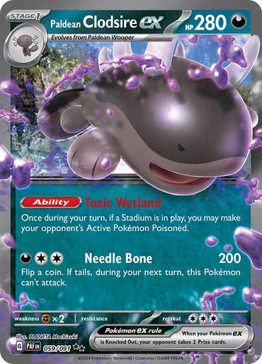 Paldean Clodsire ex (059/091) [Scarlet &amp; Violet: Paldean Fates] 
