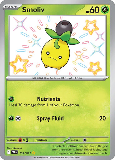 Smoliv (102/091) [Scarlet &amp; Violet: Paldean Fates] 