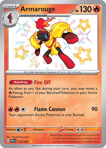Armarouge (115/091) [Scarlet &amp; Violet: Paldean Fates] 