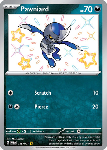 Pawniard (185/091) [Scarlet &amp; Violet: Paldean Fates] 