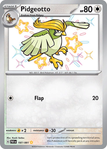 Pidgeotto (197/091) [Scarlet &amp; Violet: Paldean Fates] 