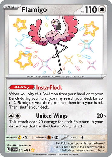 Flamigo (211/091) [Scarlet &amp; Violet: Paldean Fates] 