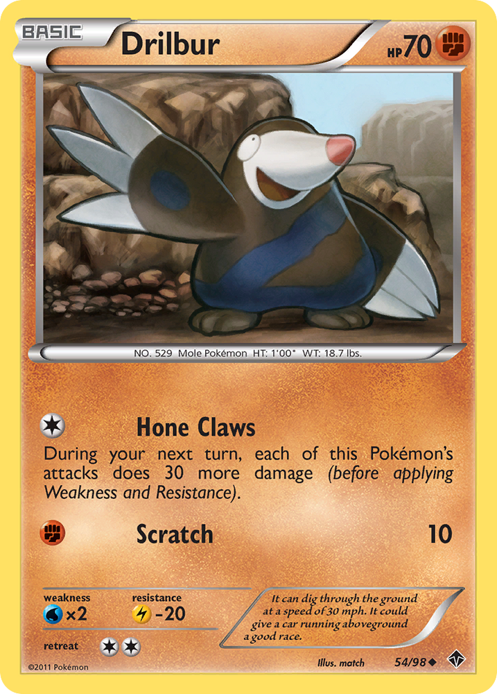 Drilbur (54/98) [Black &amp; White: Emerging Powers] 