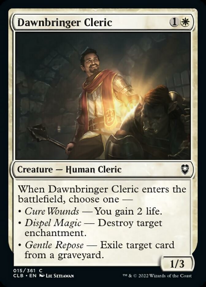 Dawnbringer Cleric [Commander Legends: Battle for Baldur's Gate] 