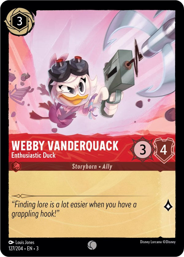 Webby Vanderquack - Enthusiastic Duck (127/204) [Into the Inklands] 